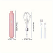 Hand-held Electric Whisk Household Baking Cake Egg White Whisk Small Straight Handle Whisk Wireless Whisk
