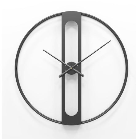 Round metal clock