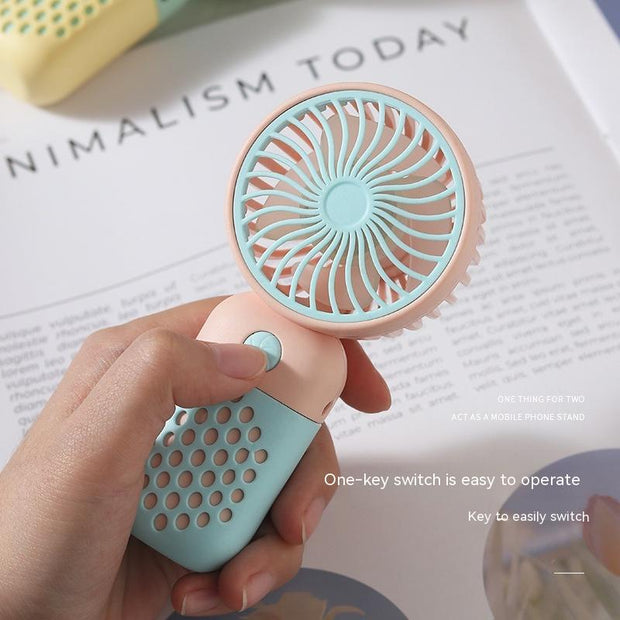 Handheld Fan Simple Mini USB Rechargeable Little Fan Portable Outdoor Student Small Electric