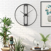 Round metal clock