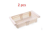 Refrigerator Storage Basket Stretchable Multifunction Kitchen Refrigerator Storage Box