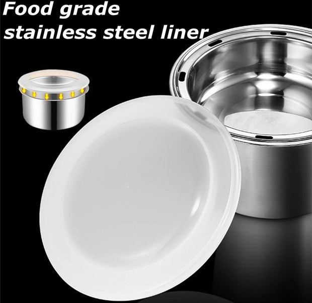 DMWD MINI Rice Cooker Thermal Heating Electric Lunch Box 1/2 Layers Portable Food Steamer Cooking Container Meal Lunchbox Warmer