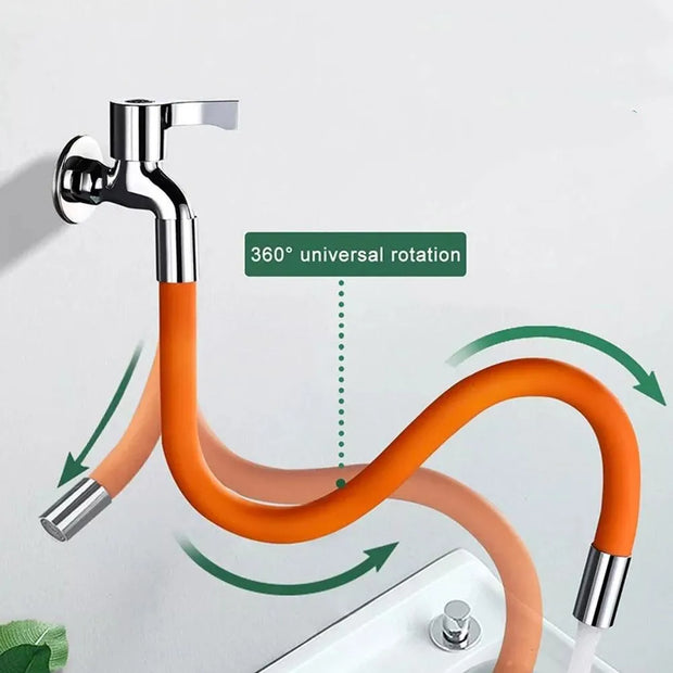 Rotating Silica Gel Faucet Extender Flexible Bending Bathroom