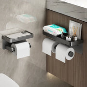 Aluminum Alloy Toilet Paper Holder WC roll Paper Holder perfume Shelf for Bathroom storage Accessories