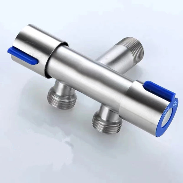 304Stainless Steel Bathroom Faucet Dual Control Double Handle Cold Water Faucet Toilet Angle Valve Outlet Valve Faucet Accessory