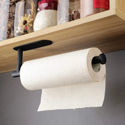 Wall Mount Toilet Towel Paper Holder Adhesive Black Silver