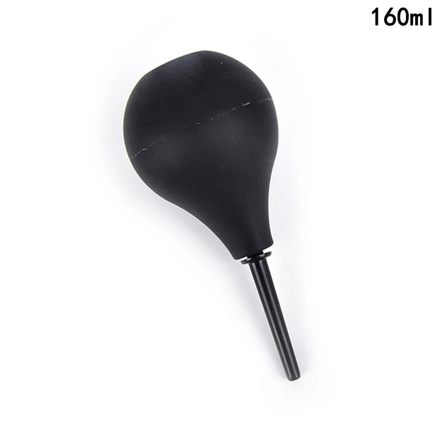 Hot 89/160/220ml Pear Shaped Enema Rectal Shower Cleaning System Silicone Gel Blue Ball For Anal Anus Colon Enema Anal Cleaning