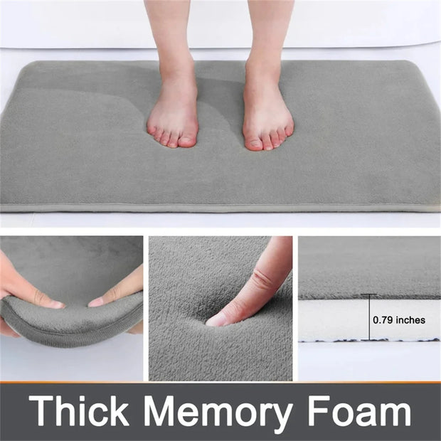 Homaxy Super Absorbent Bath Mat Memory Foam Carpet