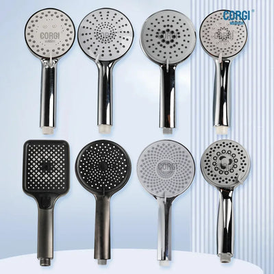 High Pressure Shower Head Handheld 3/5 Modes Multifunction Strong Flow Rain Massage Showerhead long Hose and Adjustable Holder