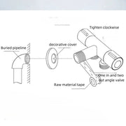 304Stainless Steel Bathroom Faucet Dual Control Double Handle Cold Water Faucet Toilet Angle Valve Outlet Valve Faucet Accessory