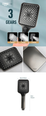 High Pressure Shower Head Handheld 3/5 Modes Multifunction Strong Flow Rain Massage Showerhead long Hose and Adjustable Holder