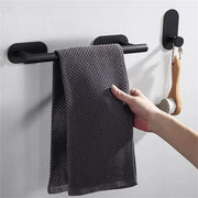 Wall Mount Toilet Towel Paper Holder Adhesive Black Silver