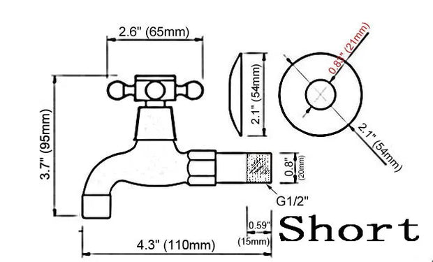 Gold Color Brass Wall Mount Bathroom Mop Pool Faucet /Garden Water Tap / Laundry Sink Water Taps / Washing Machine Tap mav141