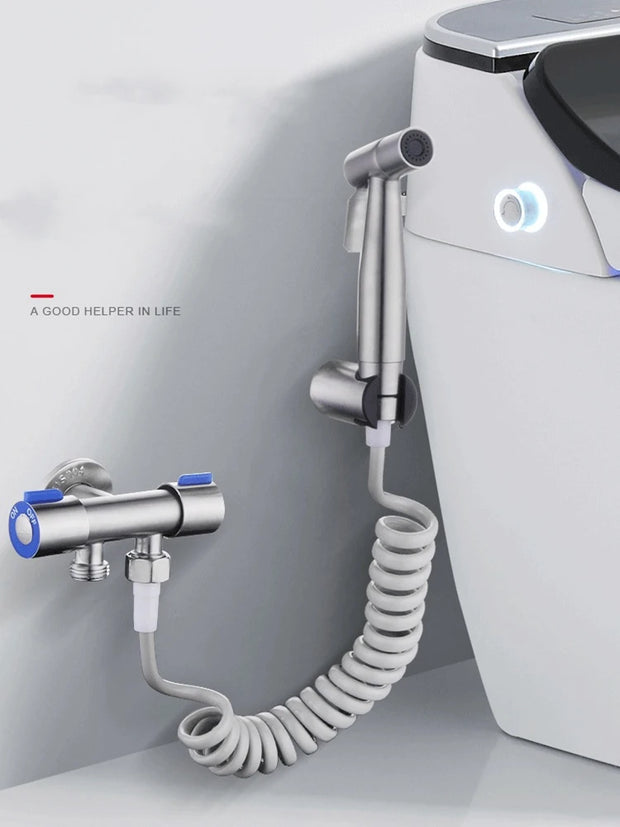 304Stainless Steel Bathroom Faucet Dual Control Double Handle Cold Water Faucet Toilet Angle Valve Outlet Valve Faucet Accessory