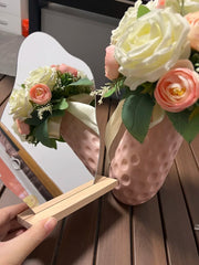 Wooden Irregular Makeup Mirror Cloud Shaped Frameless Decorative Mirror Living Room Bedroom Bathroom Acrylic Makeup Mirror