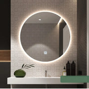 1Pcs Led Bathroom Illuminated Circular Mirror Wall Mounted Intelligence Cosmetic Mirrors Espelho Para Banheiro Home Decoration