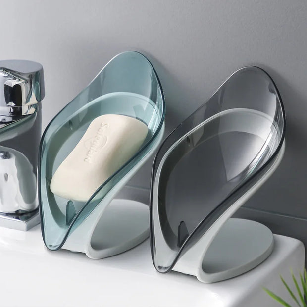 Bathroom Soap Holder Leaf Shape Dish Soap Kitchen Sponge