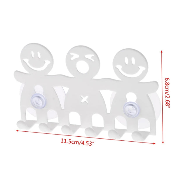 Toothbrush Holder Wall Mounted Suction Cup 5 Position