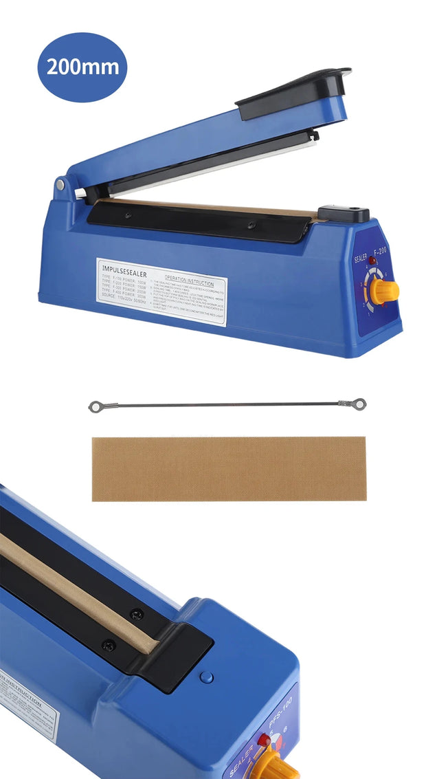 Electric Heat Sealing Machine Portable Plastic Bag Heat Bag Sealer Thermal Sealer Plastic Bag Impulse Sealer Packaging Machine