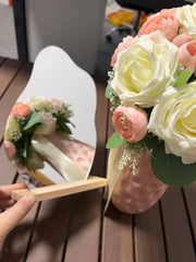 Wooden Irregular Makeup Mirror Cloud Shaped Frameless Decorative Mirror Living Room Bedroom Bathroom Acrylic Makeup Mirror