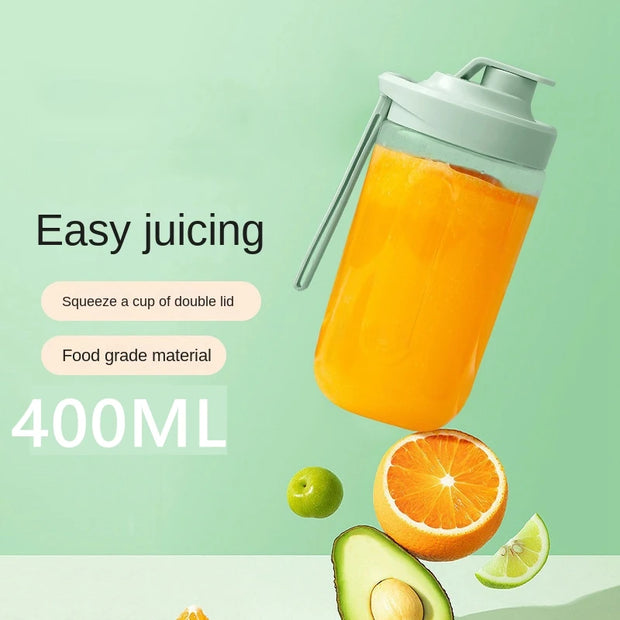 New Portable Blender 400ML Electric Juicer Fruit Mixers 1200mAh USB Rechargeable Smoothie Mini Blender Personal Juicer colorf